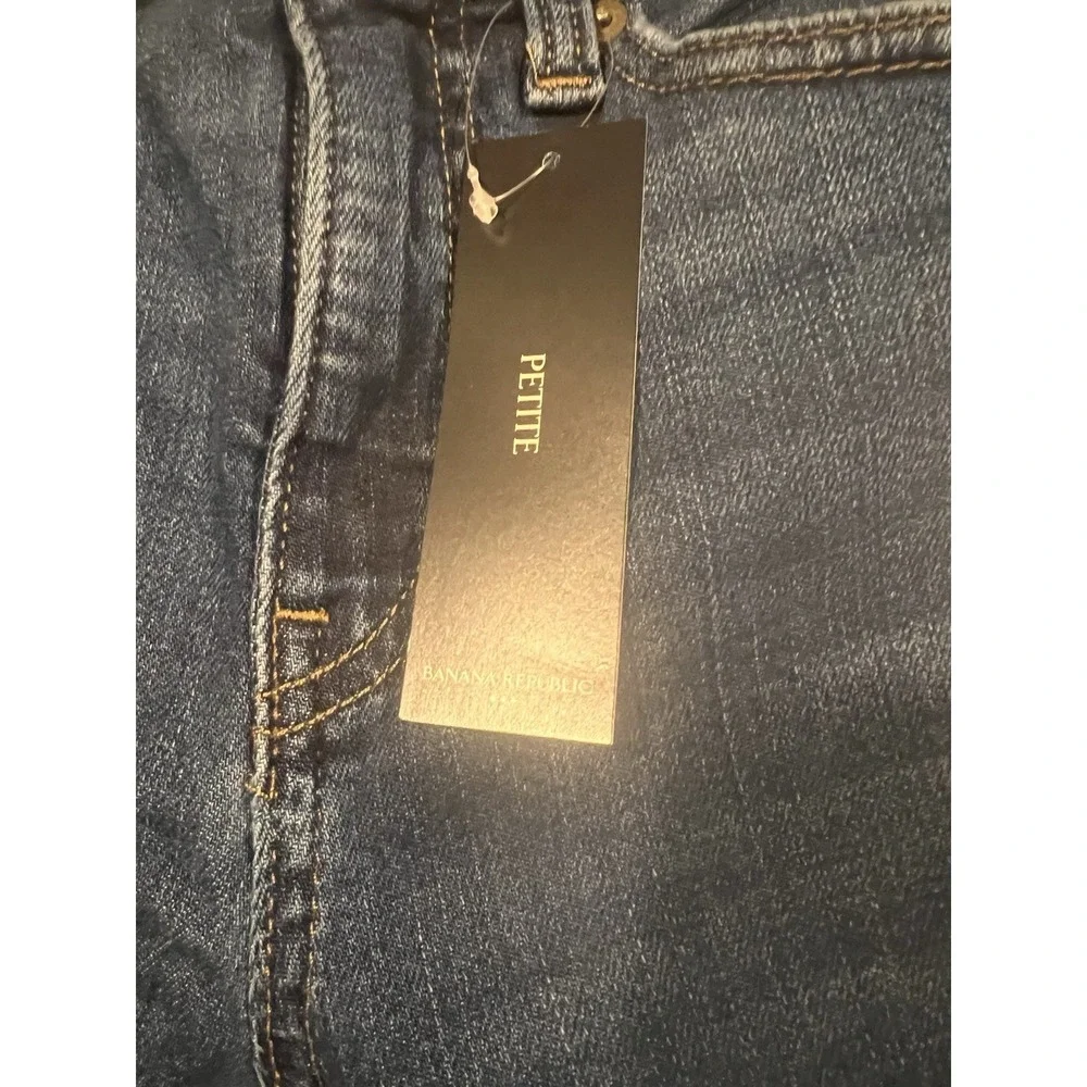 Banana Republic Women's Blue Jeans Size 25/0 Petite Wide Leg NWT Msrp‎ $90.00